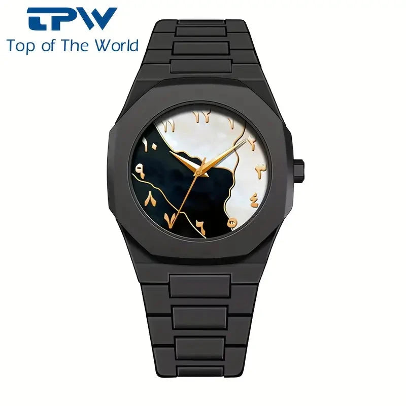Black Arabic Aura Watch For Men Stylish Aura Watch 100% Original... Sasta Bazar