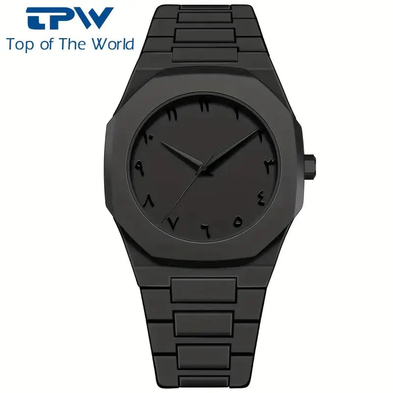 Black Arabic Aura Watch For Men Stylish Aura Watch 100% Original... Sasta Bazar