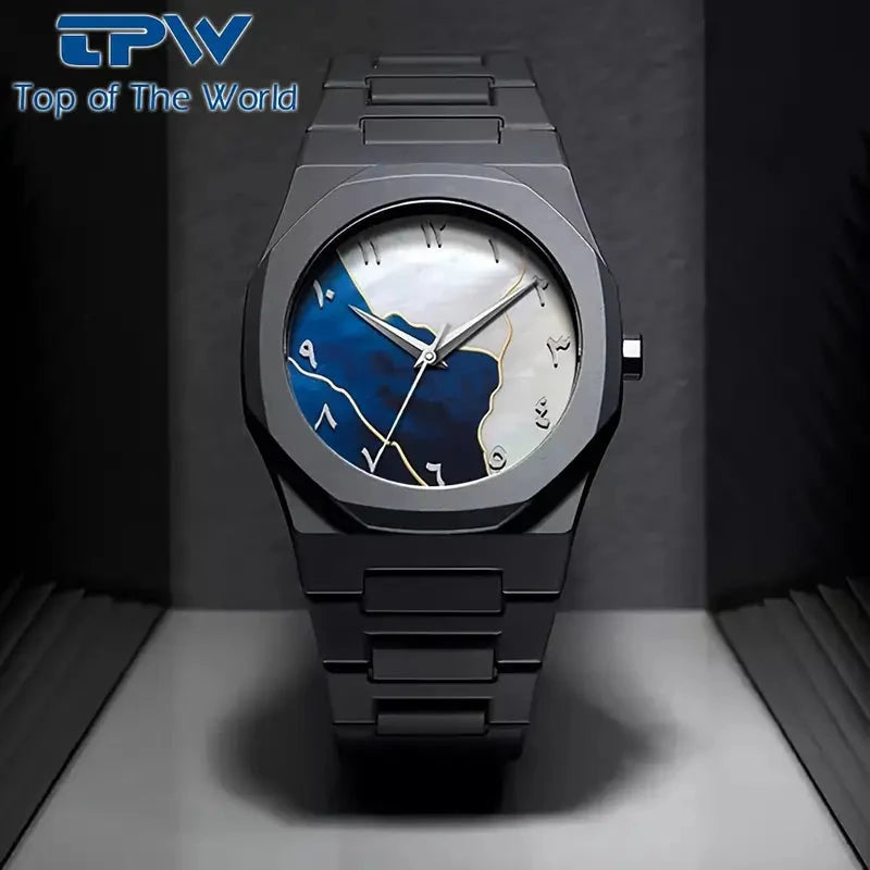 Black Arabic Aura Watch For Men Stylish Aura Watch 100% Original... Sasta Bazar