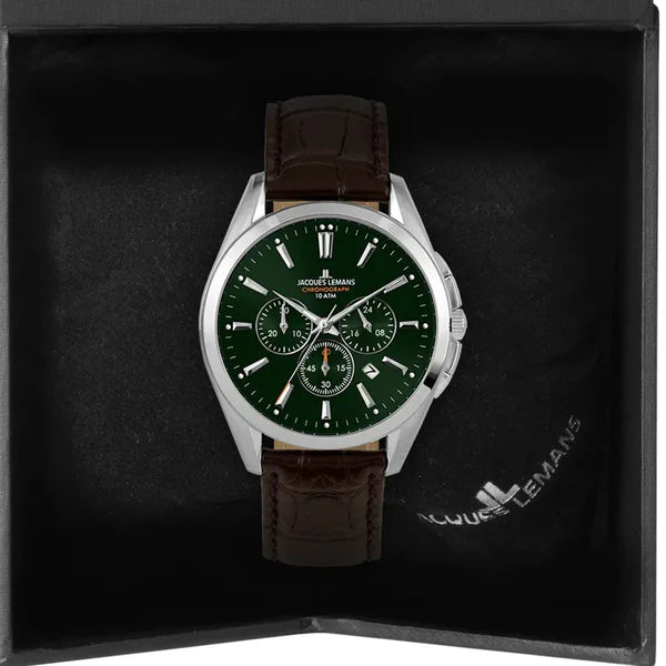 Luxury Leather Strap Stainless Steel Watch...