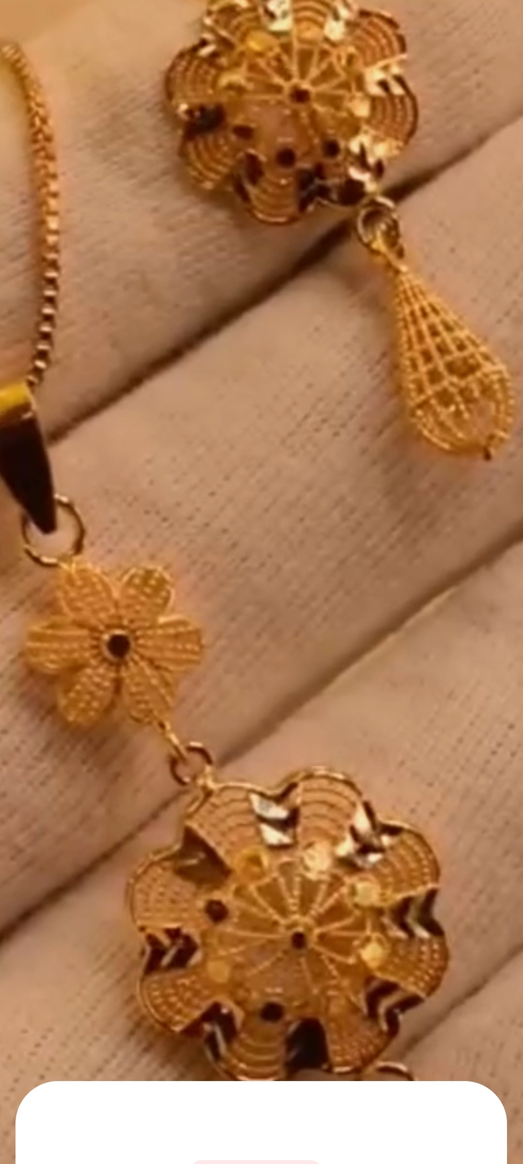 Gold Plated Zircon Locket Set