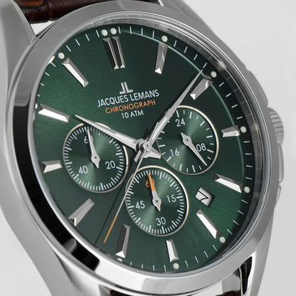 Luxury Leather Strap Stainless Steel Watch...